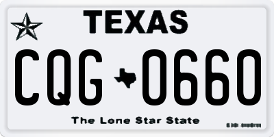 TX license plate CQG0660
