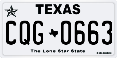 TX license plate CQG0663