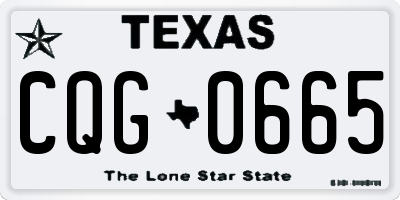 TX license plate CQG0665