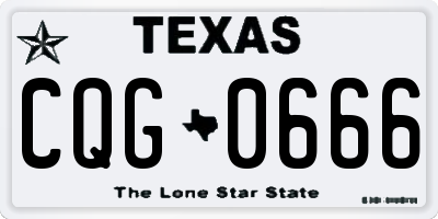 TX license plate CQG0666