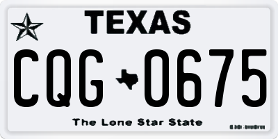 TX license plate CQG0675