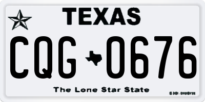TX license plate CQG0676