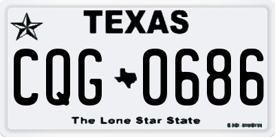 TX license plate CQG0686