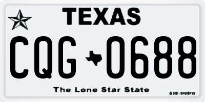 TX license plate CQG0688