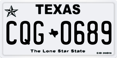 TX license plate CQG0689