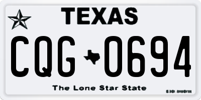 TX license plate CQG0694