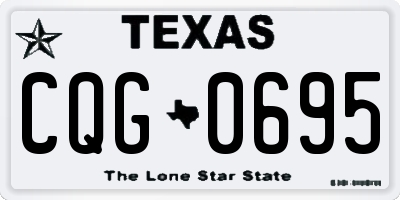 TX license plate CQG0695