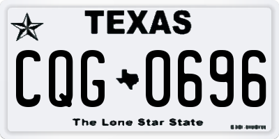 TX license plate CQG0696