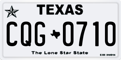 TX license plate CQG0710