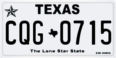 TX license plate CQG0715