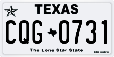 TX license plate CQG0731