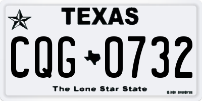 TX license plate CQG0732