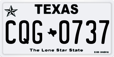 TX license plate CQG0737