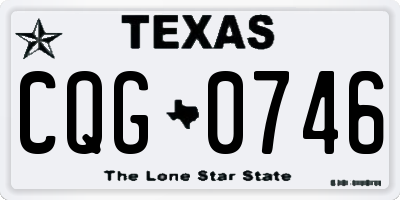 TX license plate CQG0746