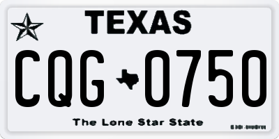 TX license plate CQG0750