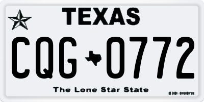 TX license plate CQG0772