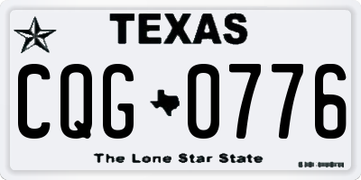 TX license plate CQG0776