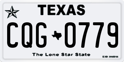 TX license plate CQG0779