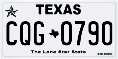 TX license plate CQG0790