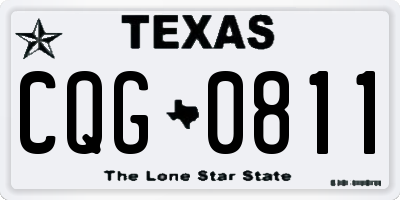 TX license plate CQG0811