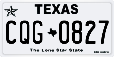 TX license plate CQG0827