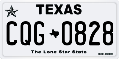 TX license plate CQG0828