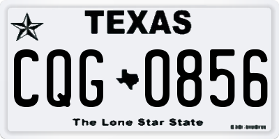 TX license plate CQG0856