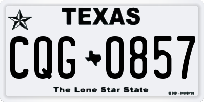 TX license plate CQG0857