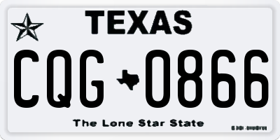 TX license plate CQG0866