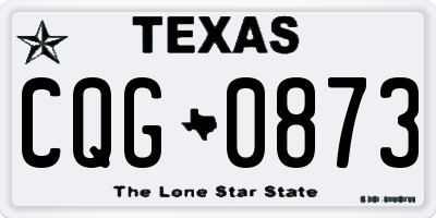 TX license plate CQG0873