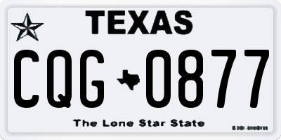 TX license plate CQG0877