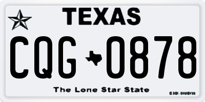 TX license plate CQG0878