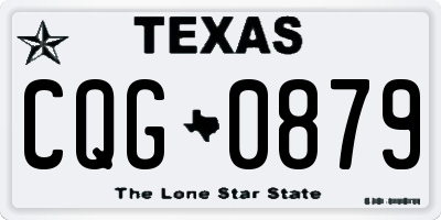 TX license plate CQG0879