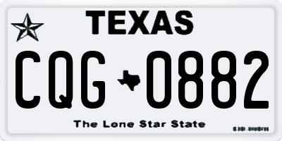 TX license plate CQG0882