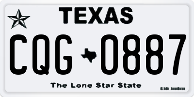 TX license plate CQG0887