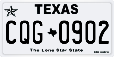 TX license plate CQG0902