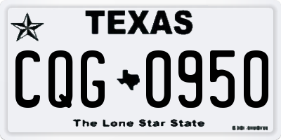 TX license plate CQG0950