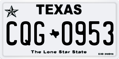 TX license plate CQG0953