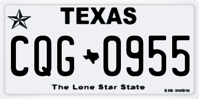 TX license plate CQG0955