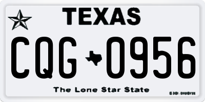 TX license plate CQG0956