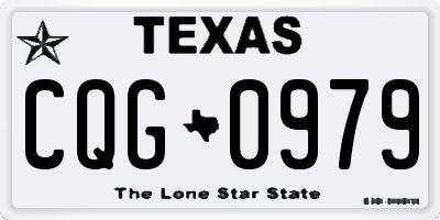 TX license plate CQG0979