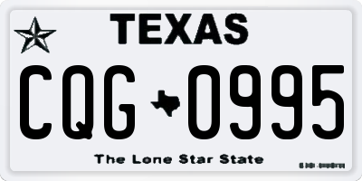 TX license plate CQG0995
