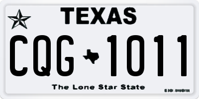 TX license plate CQG1011