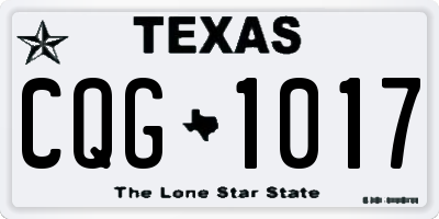 TX license plate CQG1017