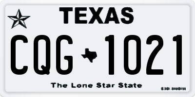 TX license plate CQG1021