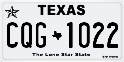 TX license plate CQG1022