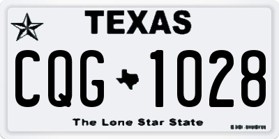 TX license plate CQG1028