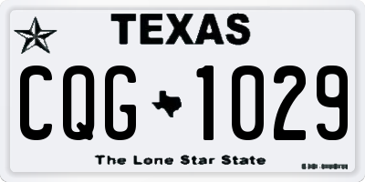 TX license plate CQG1029