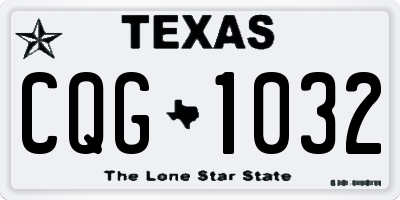 TX license plate CQG1032