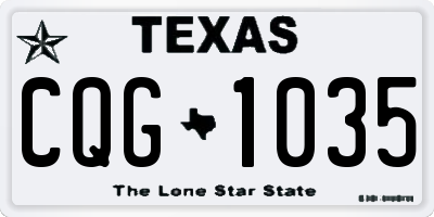 TX license plate CQG1035